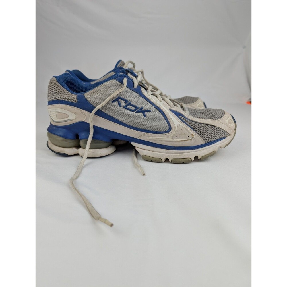 VTG Men's 12 Reebok RB 604 DMX Gray Blue RBK Sneakers Shoes 1-161153